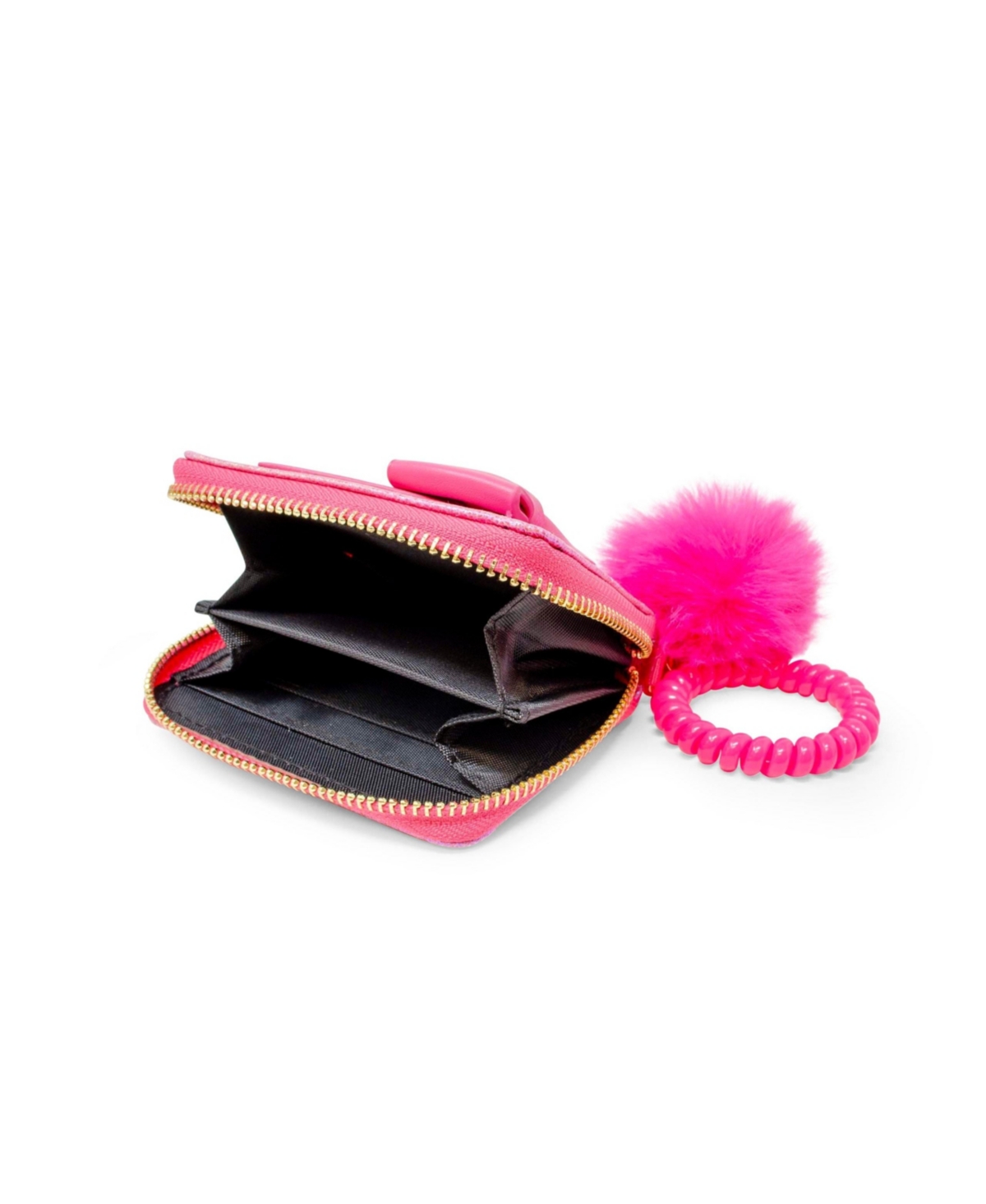 Zomi Gems Girls Shiny Jumbo Bow Spiral Strap Wallet