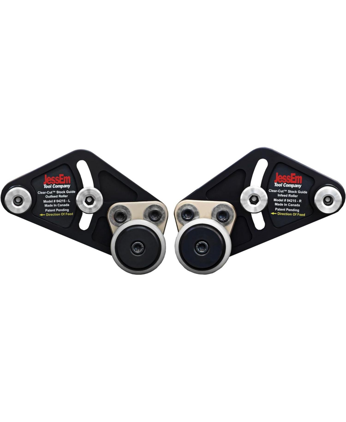 JessEm 04215 Clear-Cut Precision Stock Guides with Dual Roller Hold-Down System for Router Table Fences