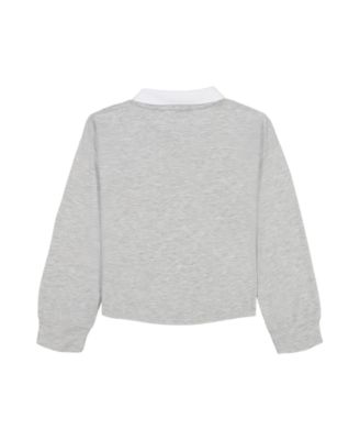 Girls' 7-16 Collared Sweatshirt