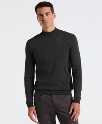 Men's Long-Sleeve Mock Neck Pullover Sweater