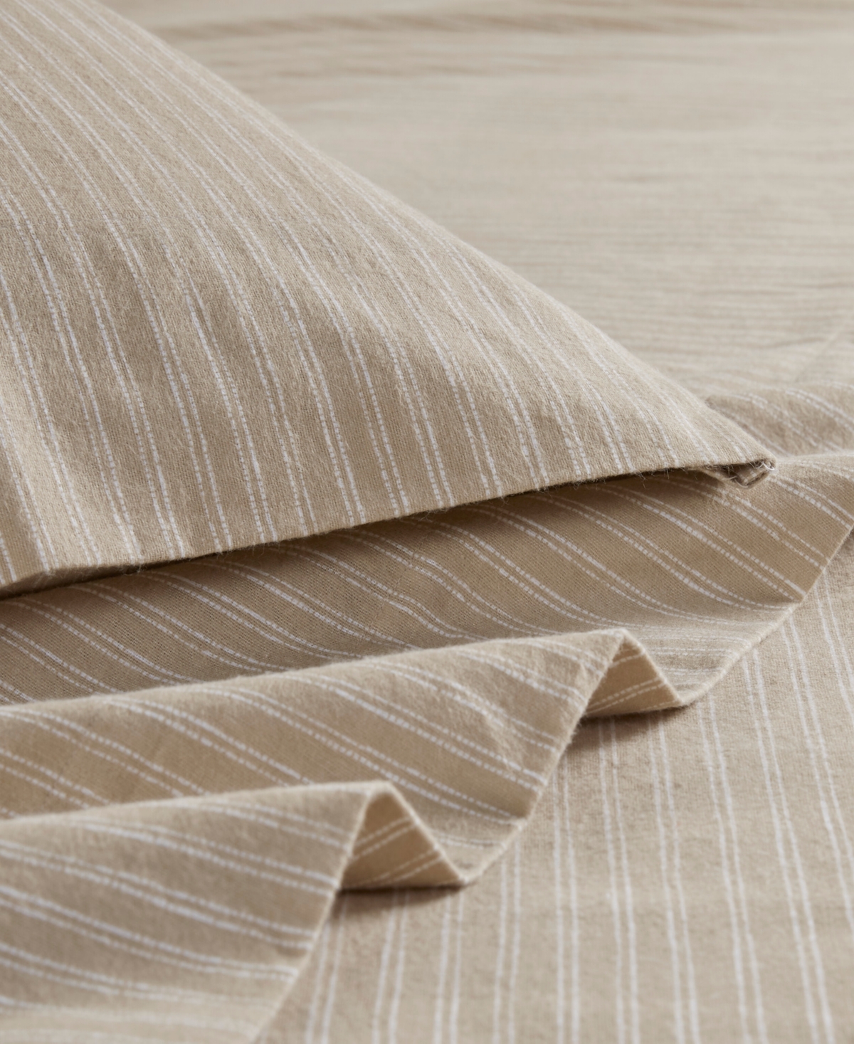 Madison Park Novelty Printed Cotton Flannel 4-pc. Sheet Set, California King In Neutral