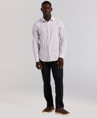 Men's Long-Sleeve Ombre Yarn-Dyed Stripe Shirt