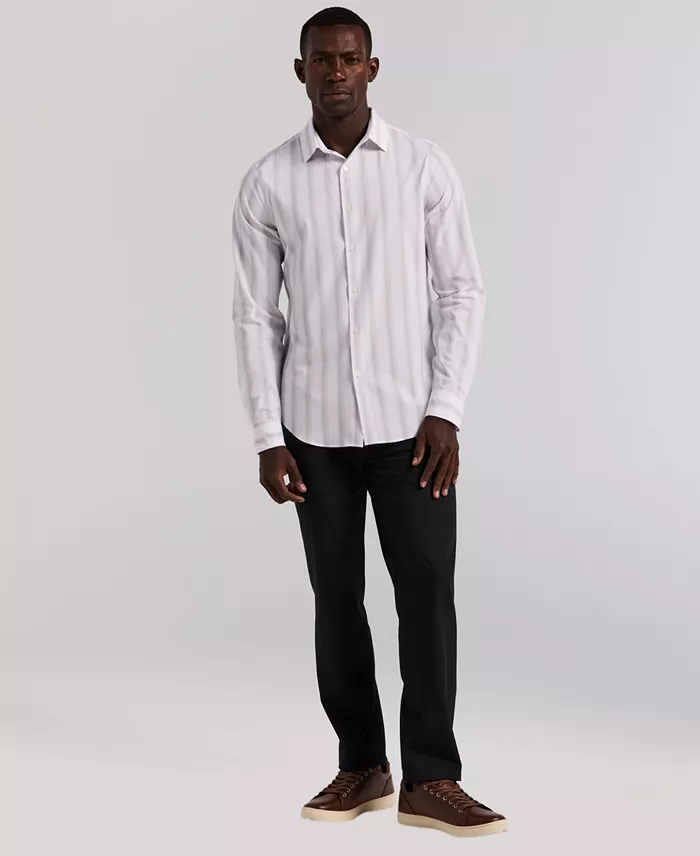 Men's Long-Sleeve Ombre Yarn-Dyed Stripe Shirt - thumbnail 7