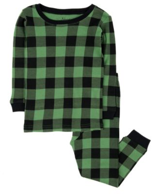 Baby Two Piece Cotton Plaid Holiday Pajamas