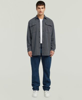 Men's Stripe Button-Up Regular-Fit Shirt