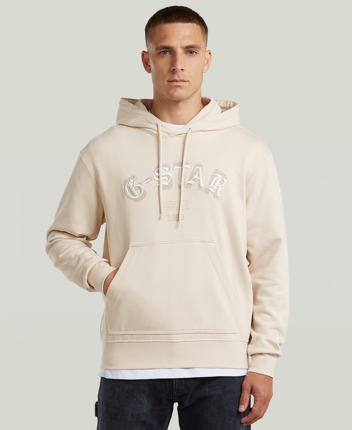 G-Star Raw Men's Embroidered Logo Graphic Hoodie