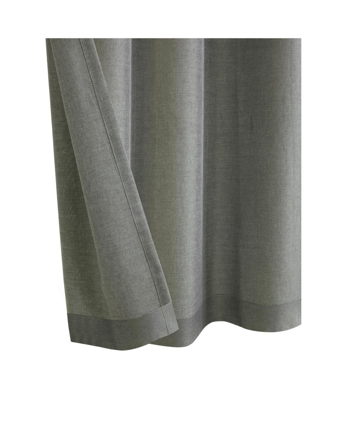 Habitat 100% Polyester Milo Light Faux Linen Solid Filtering Grommet Curtain Panel 52" x 108" Grey