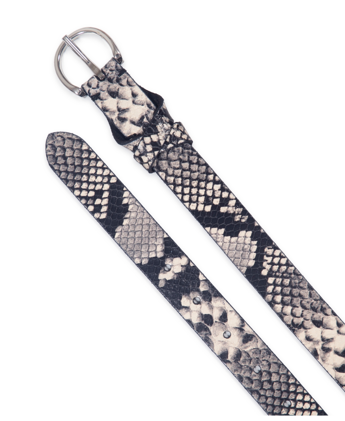 Frye Women's 25mm Snake Belt In Gray