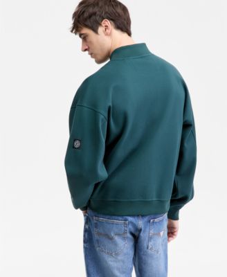 Men's Logo Patch Bomber Sweatshirt