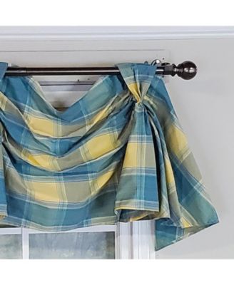 Duncaster 2-Scoop Celebration 100% Cotton with Fully Lined 3" Rod Pocket Valnance for Windows 45" x 18" Porcelain