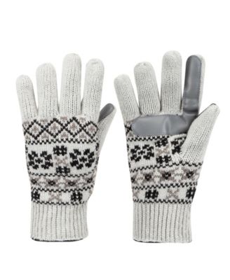 Women's Nordic Fair Isle Knit Touchscreen Gloves