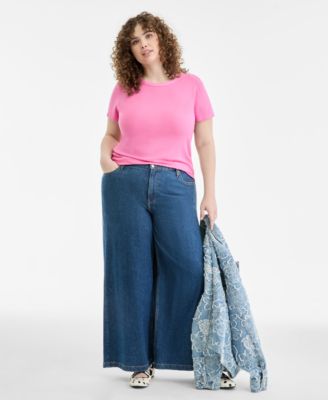 Women’s Ribbed T-Shirt, XXS-4X, Created for Macy’s 