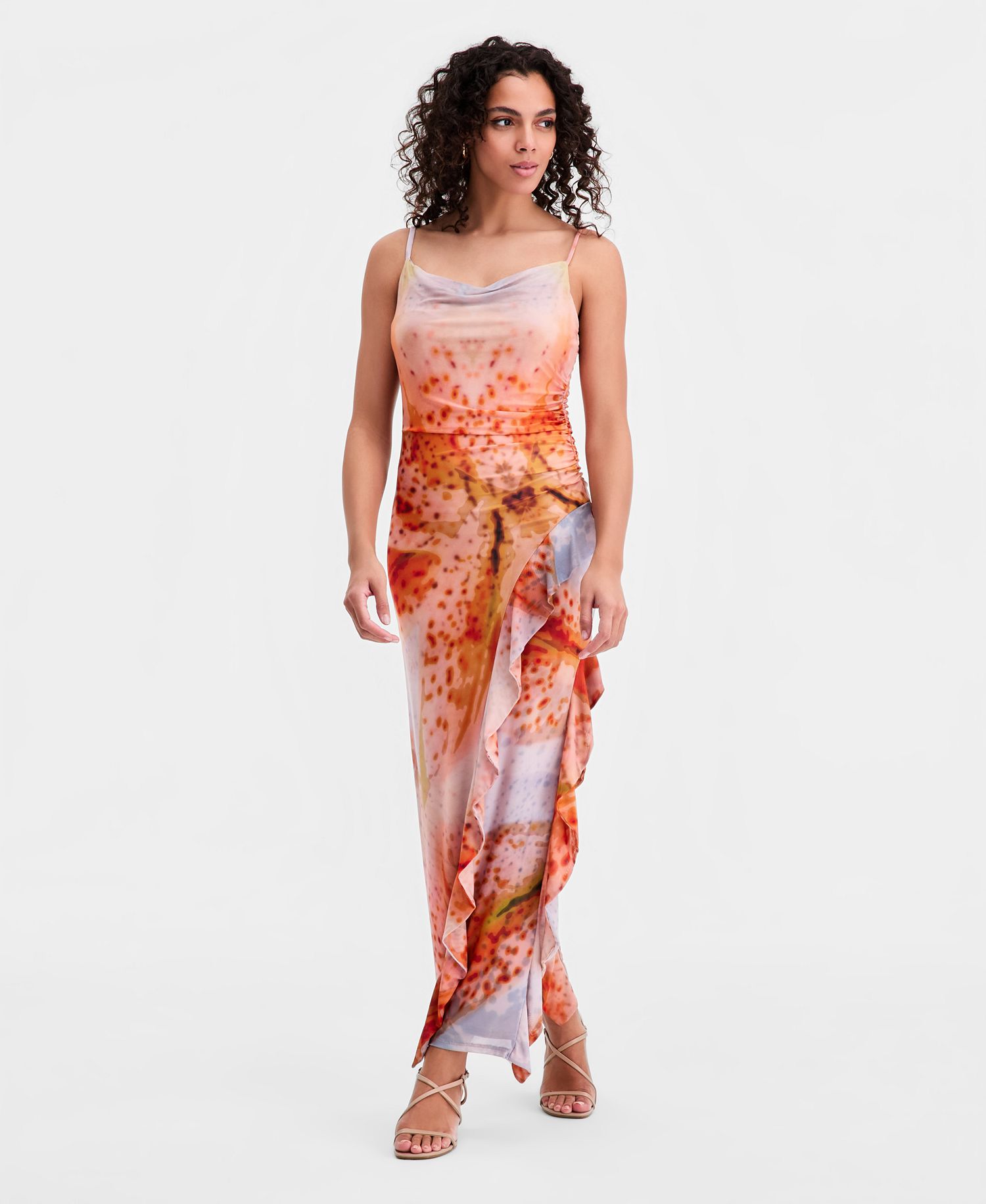 Bar III Women's Ruffled Sleeveless Dress