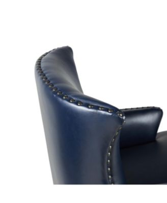 Aviles 29.2" W Leather Wingback Armchair