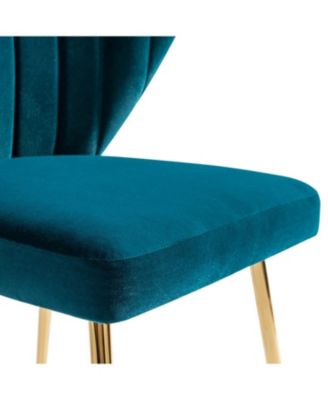 Set of 2  Polyester Velvet Modern Design, Upholstered  Milia Dining Chair