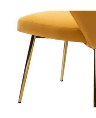 Set of 2  Polyester Velvet Modern Design, Upholstered  Milia Dining Chair