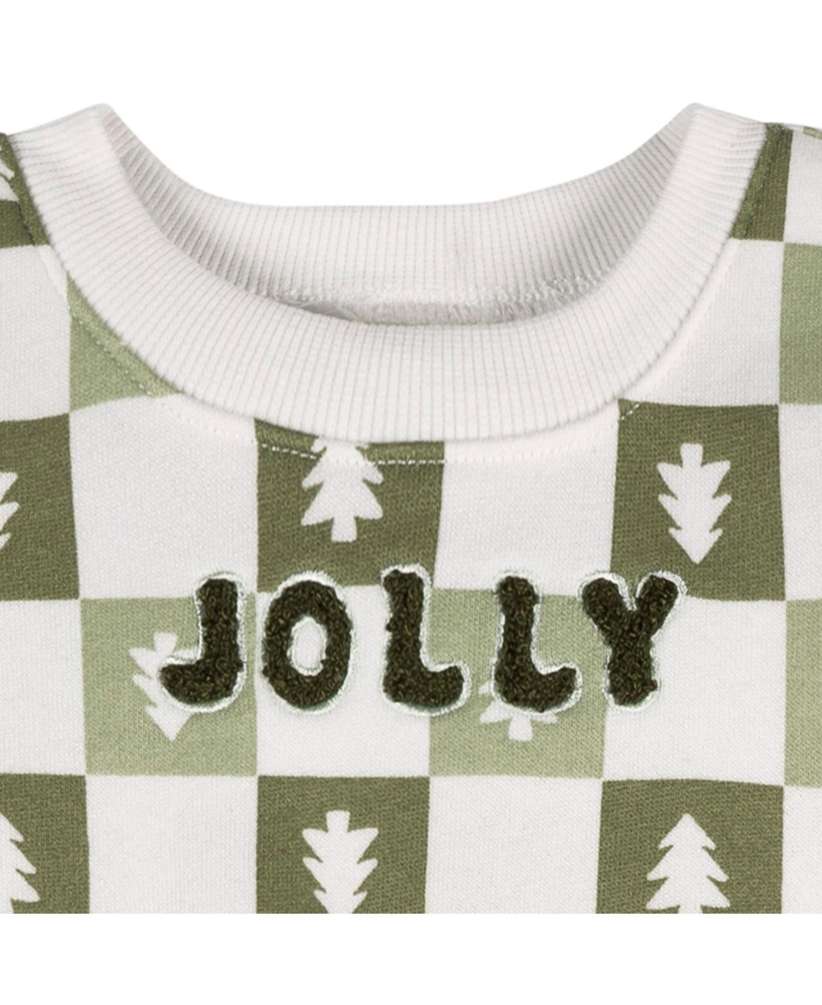 Gerber Baby Boys' 2-Piece Sweatshirt and Pant Set, Green Christmas