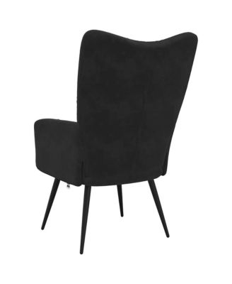Relaxing Chair Black Velvet, Steel, Foam Ergonomic Relaxing Chair