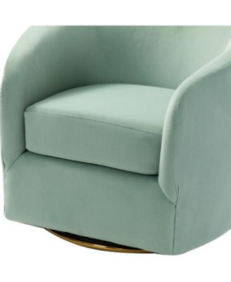 Swivel Accent Chair with Gold Metal Base for Living Room Nursery