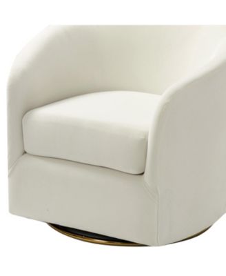 Swivel Accent Chair with Gold Metal Base for Living Room Nursery