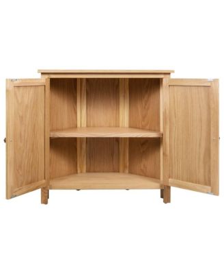 Corner Cabinet Brown Solid oak and MDF with oak veneer