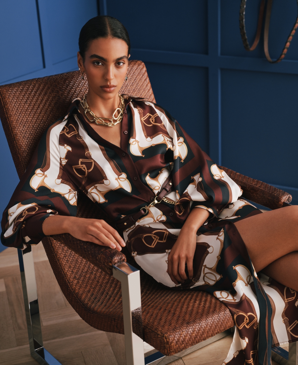 Lauren Ralph Lauren Multi-Stone 3-Row Flex Bracelet