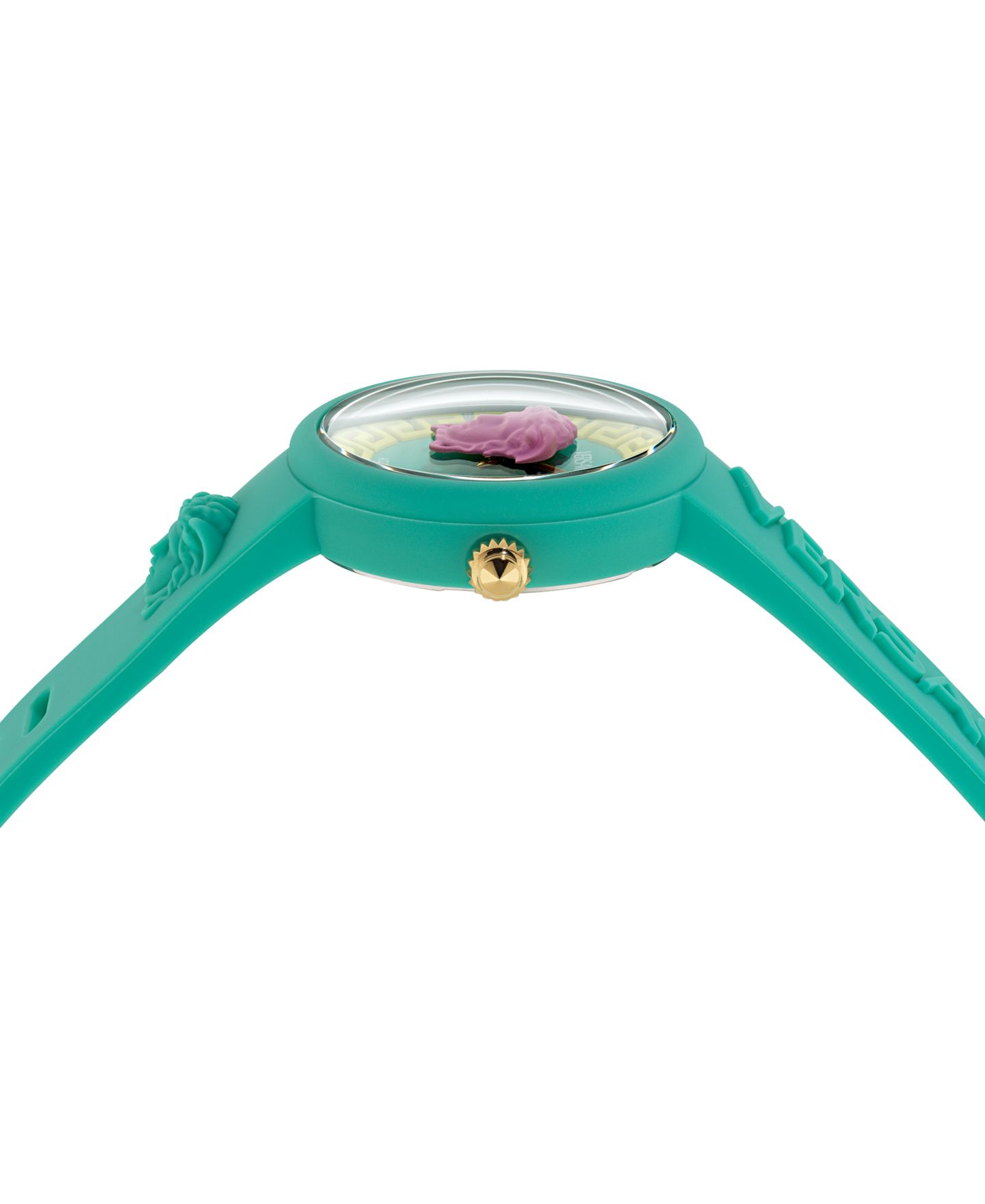 Детские часы Versace Medusa Pop на силиконовом ремешке 32 мм бирюзовые — фото 2