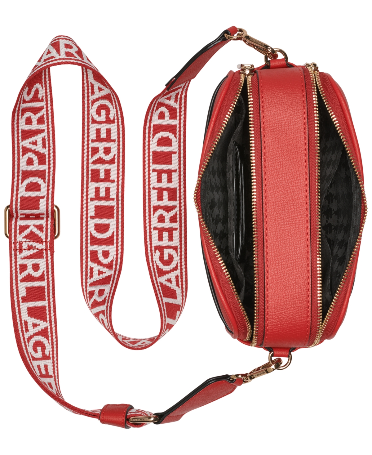Karl Lagerfeld Maybelle Mini Top Zip Crossbody Bag In Red