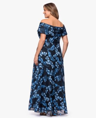 Plus Size Off-The-Shoulder Long Dress