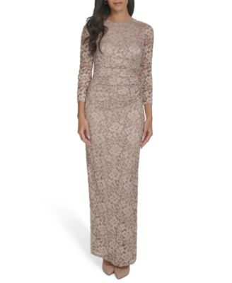 Jessica Howard - Women's 3/4-Sleeve Side Tuck Gown