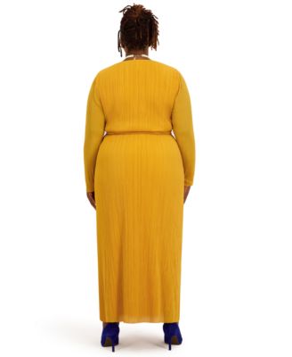 Women's V-Neck Long-Sleeve Dress