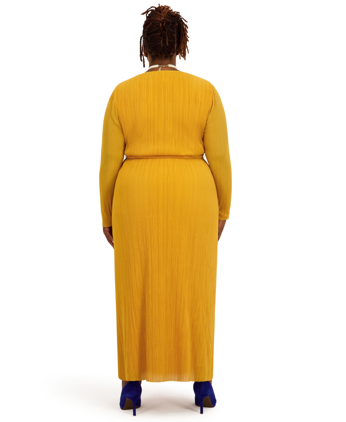 Kasper Women's V-Neck Long-Sleeve Dress