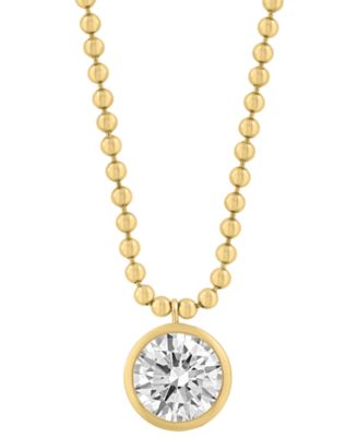 EFFY Collection - Certified Lab Grown Diamond Necklace (2 ct. t.w.) in 14k Yellow Gold