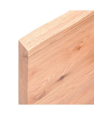 Wall Shelf Light brown Solid oak wood Large Foldable Wall Shelf