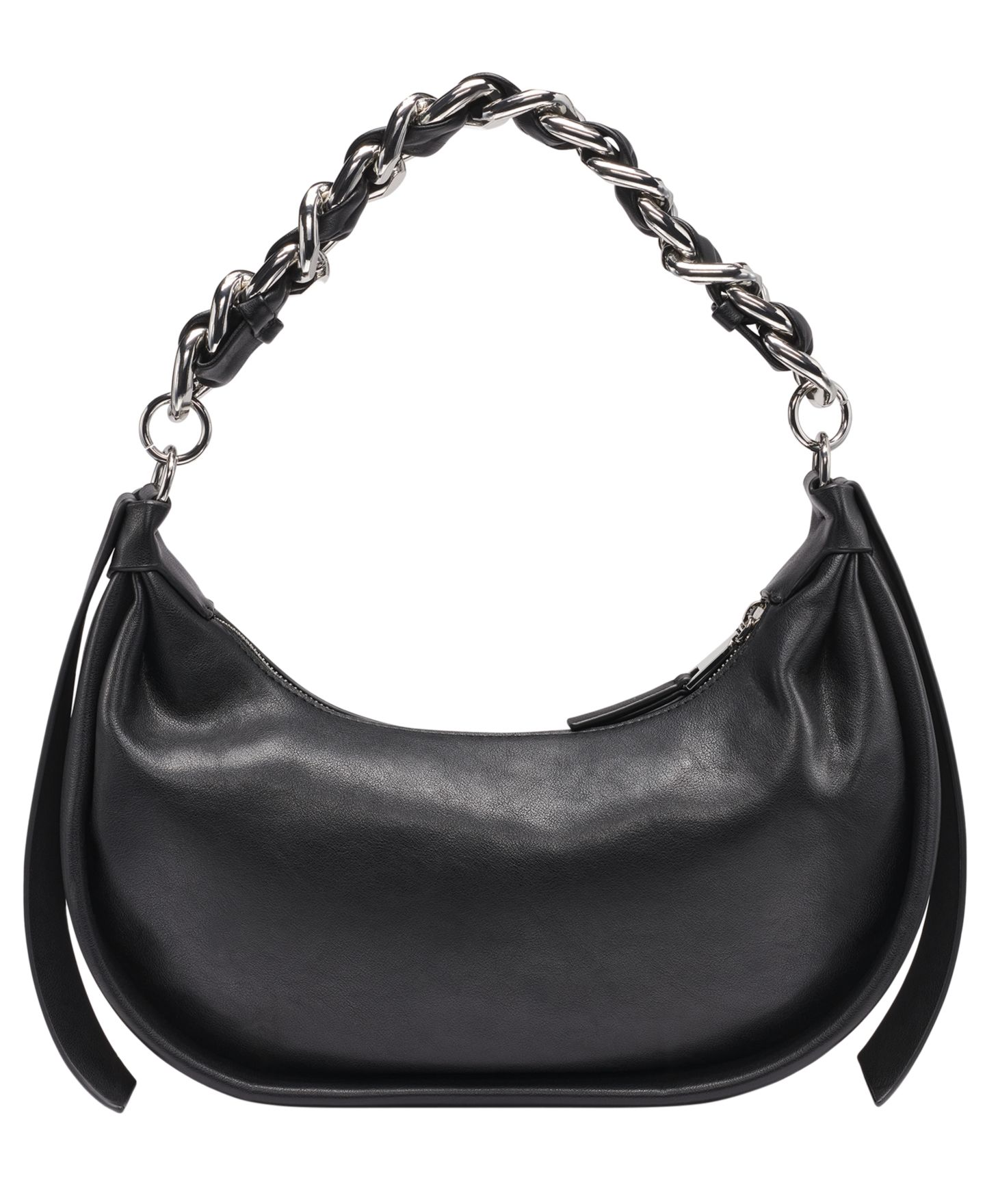 Женская сумка DKNY Fiona Small Hobo, цвет: Чёрный / Серебряный — фото 4