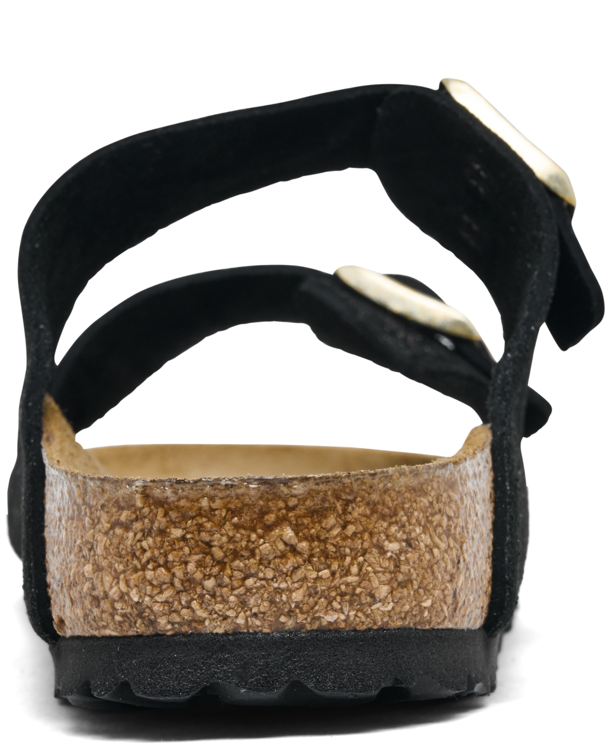 Birkenstock Women's Arizona Soft Footbed Suede Leather Sandals From Finish Line In Black