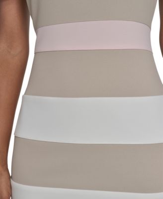 Women's Colorblocked Scuba-Crepe Dress
