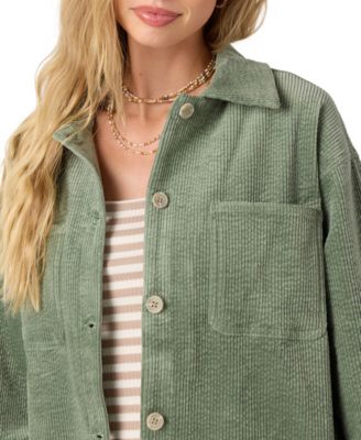 Women's Langford Corduroy Oversized Long-Sleeve Shacket