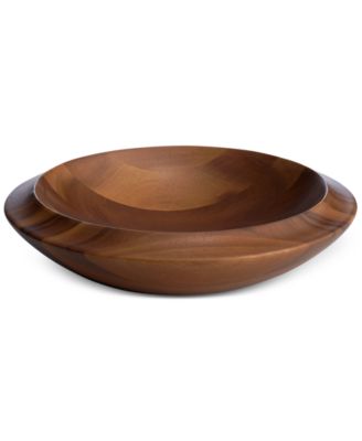 Skye Dinnerware Collection by Robin Levien Wood Centerpiece Bowl
