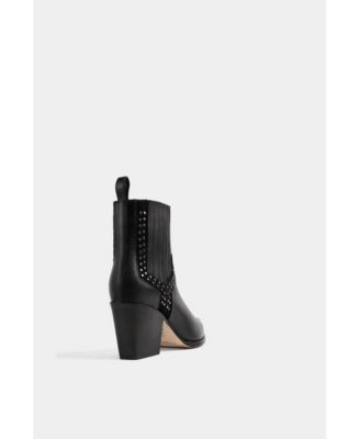 Women's Exclusive Leather Ankle Boots Firehouse With Metal Tip