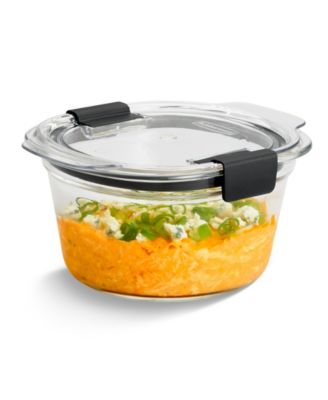 Rubbermaid - Brilliance Glass Round Leak-Proof 2.9-Cup Food Storage Container