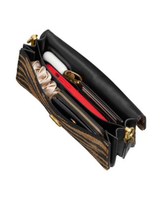 Beaded Tiger Tabby Medium Shoulder Bag 26