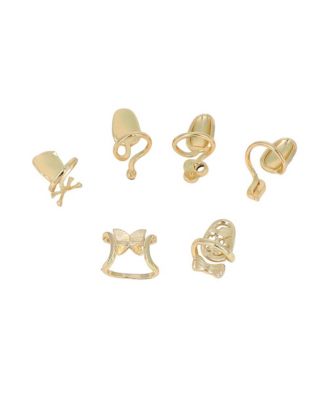 Women's The Belle Nail Rings - California Gold (Set Of 6)