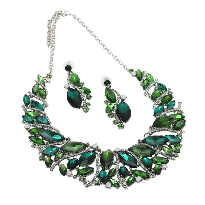 SOHI Rhinestones -Plated Jewellery Set