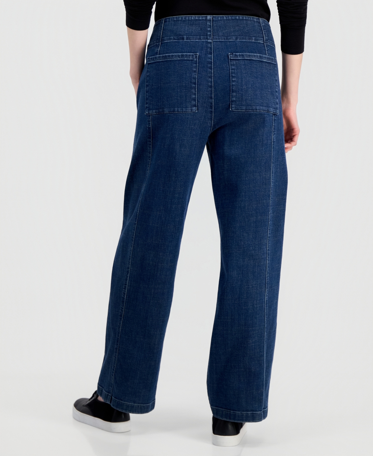 Eileen Fisher Petite High-Rise Wide-Leg Jeans