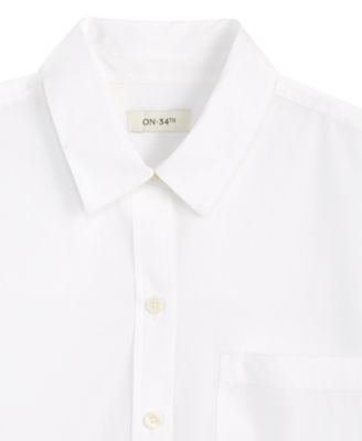 Women's Cotton Relaxed-Fit Blouse, Macy's Exclusive