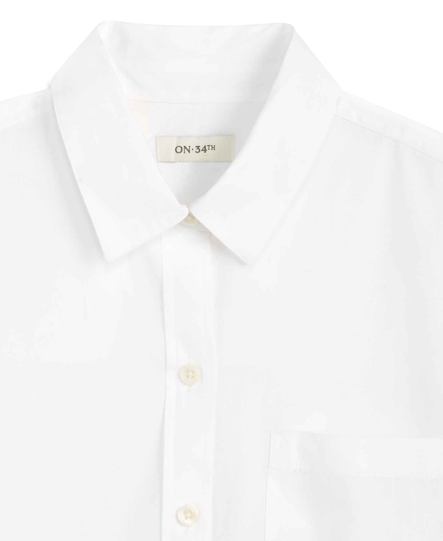 Женская рубашка On 34th Cotton Poplin Oversized Button Down Shirt, цвет: Яркий белый — фото 6