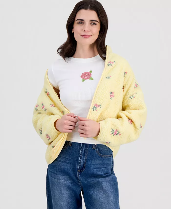 Juniors' Lightweight Novelty Fleece Jacket - thumbnail 3