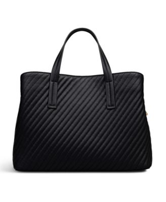 Dukes Place Diagonal Quilted Small Zip Top Grab Bag