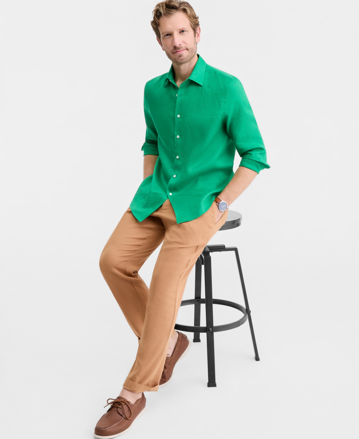 Club Room Men's 100% Linen Shirt